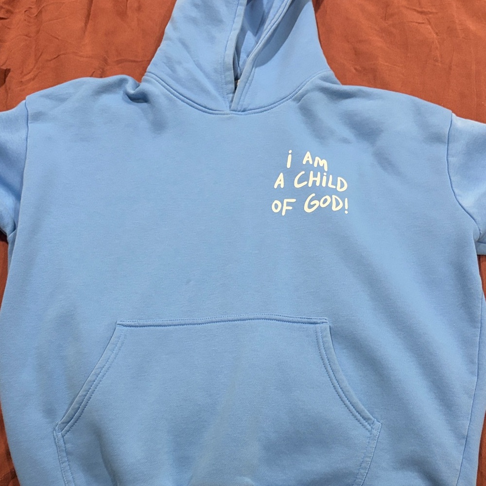Womens Light Blue "I Am A Child Of God" Sweatshirt - Picture 4 of 6